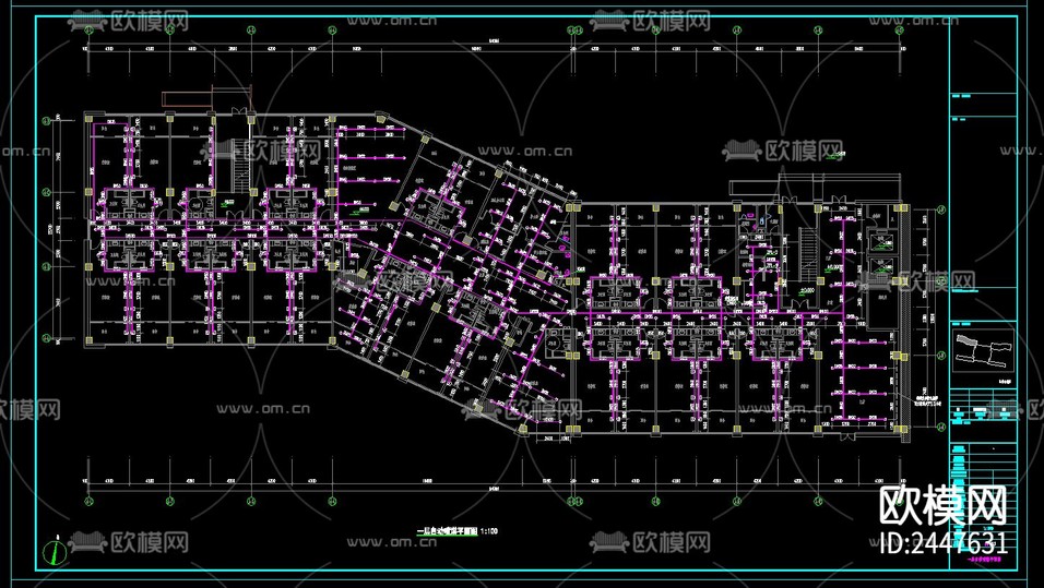 某医院养护中心排水CAD施工图下载(渲染图4)