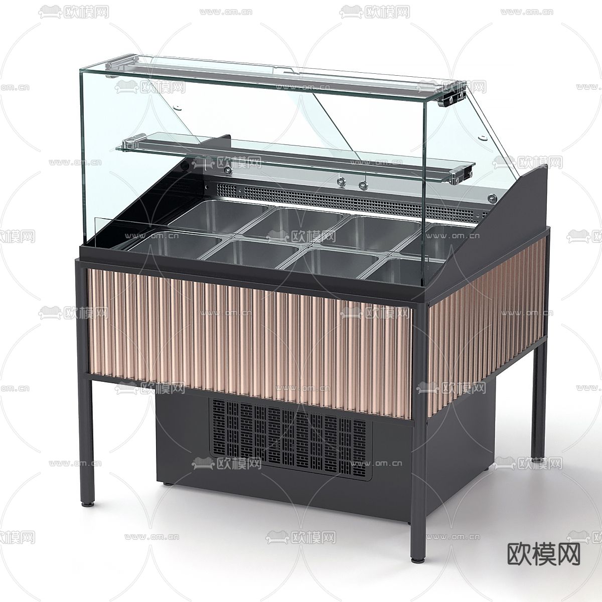 现代餐饮展柜su模型下载（渲染图1）