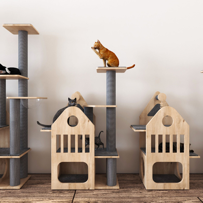  猫窝 猫爬架su模型 