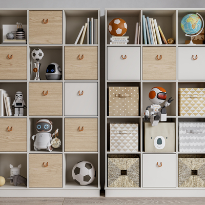  现代儿童置物柜su模型 