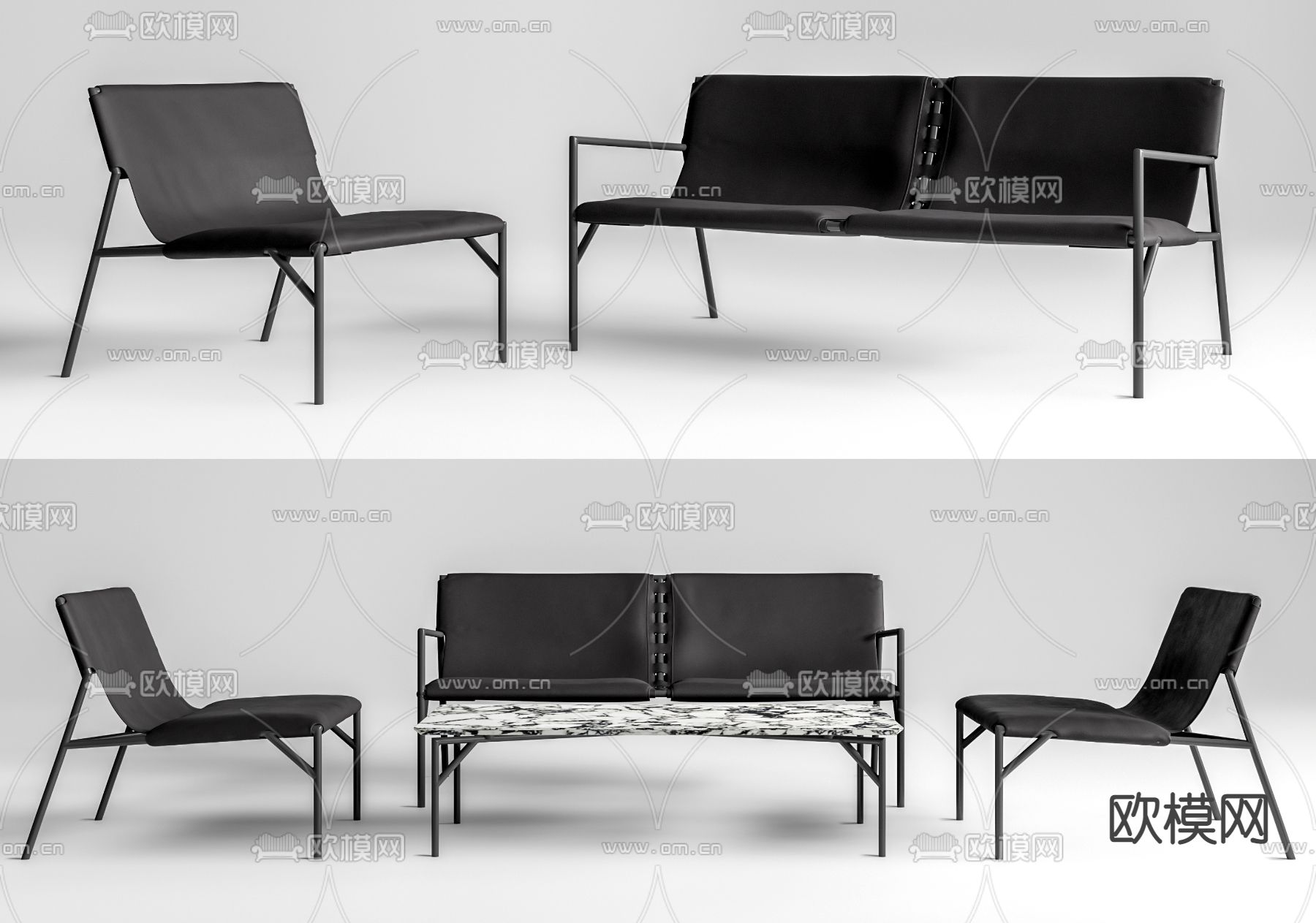HORM 办公沙发su模型下载（渲染图1）