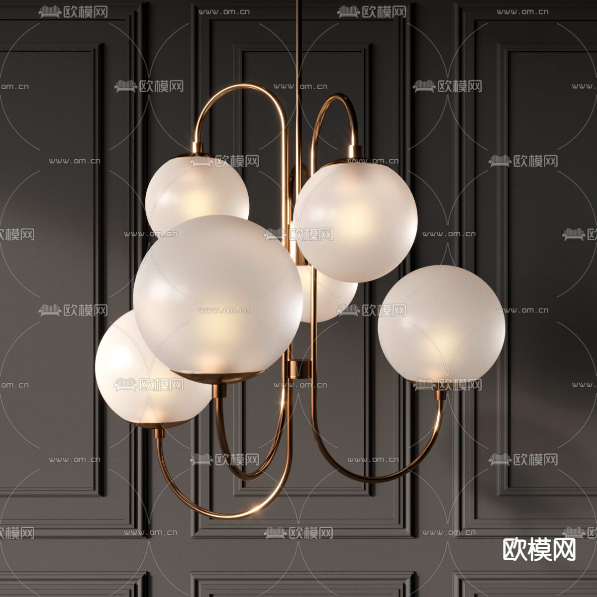 球形吊灯3d模型下载_ID12274227_3dmax免费模型-欧模网