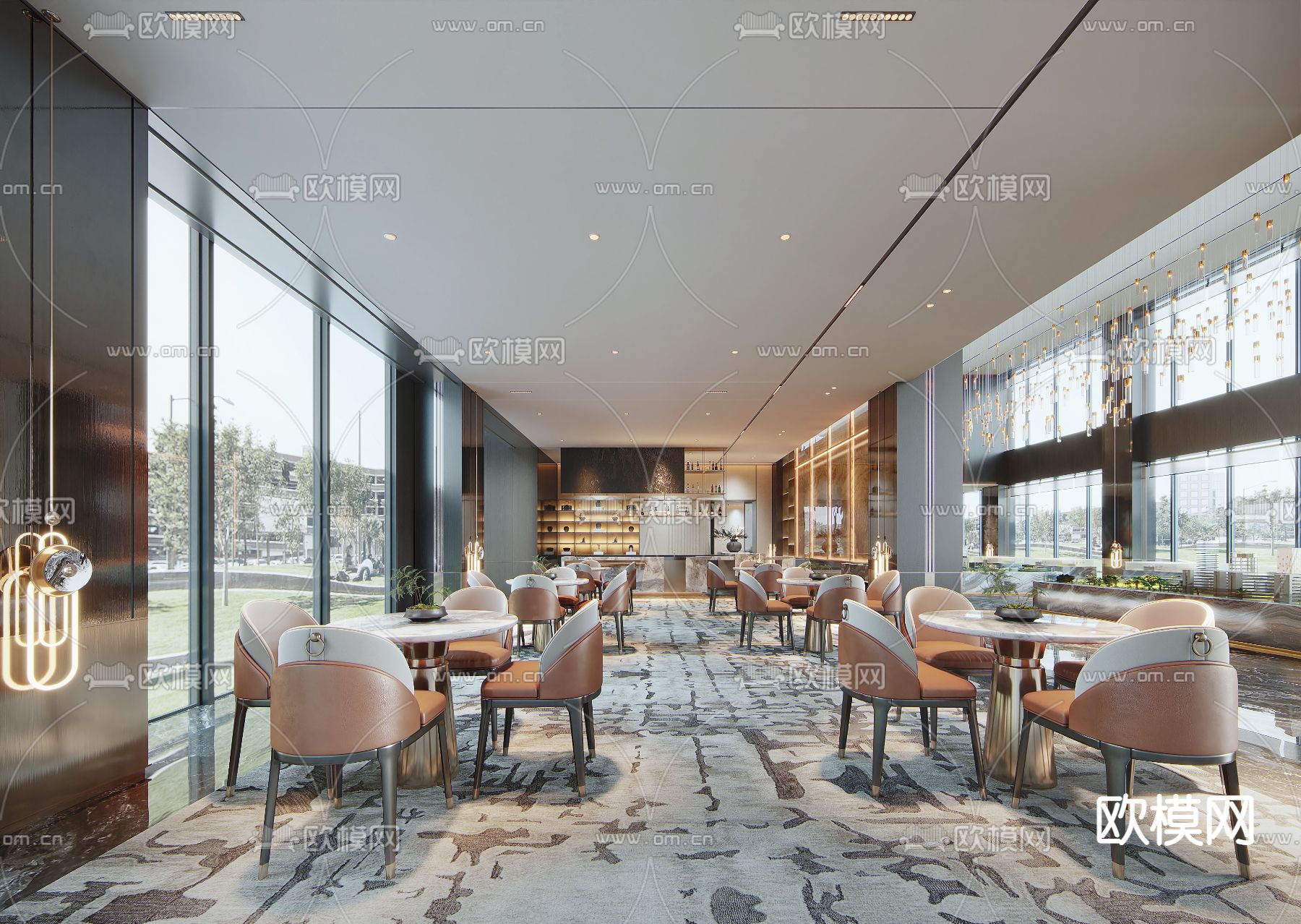 轻奢售楼处 售楼中心3d模型下载（渲染图7）