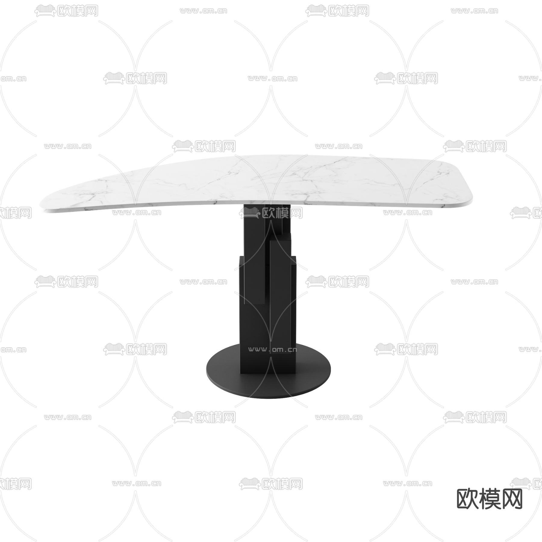 现代简约创意艺术餐桌免费3d模型下载