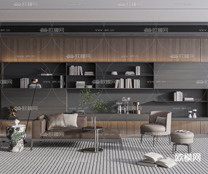 Flexform 贵妃椅 休闲椅 沙发凳3d模型下载