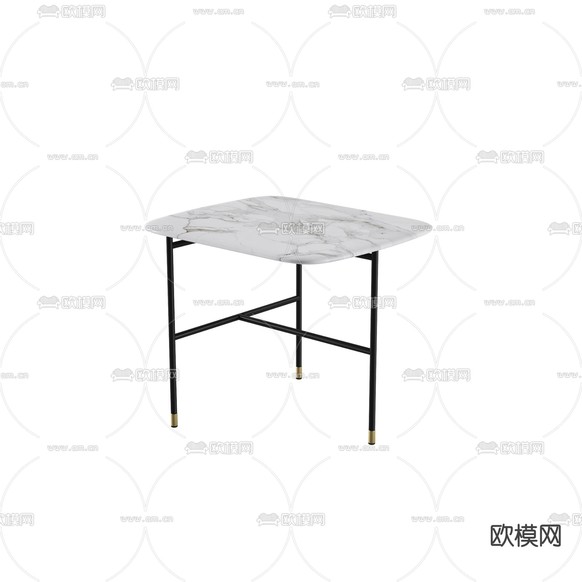 现代极简创意艺术茶几免费3d模型下载