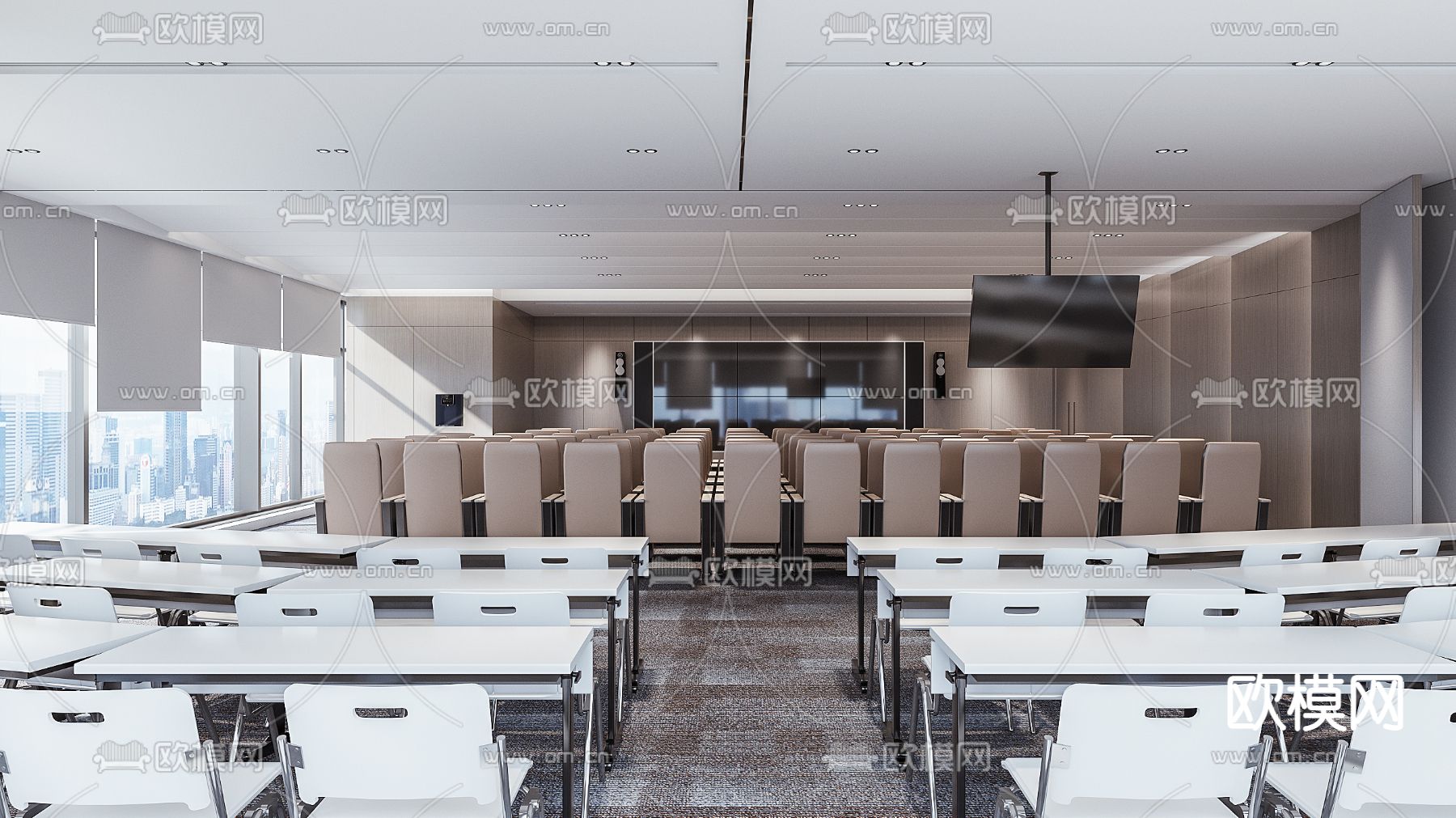 大会议室 报告厅3d模型下载（渲染图1）