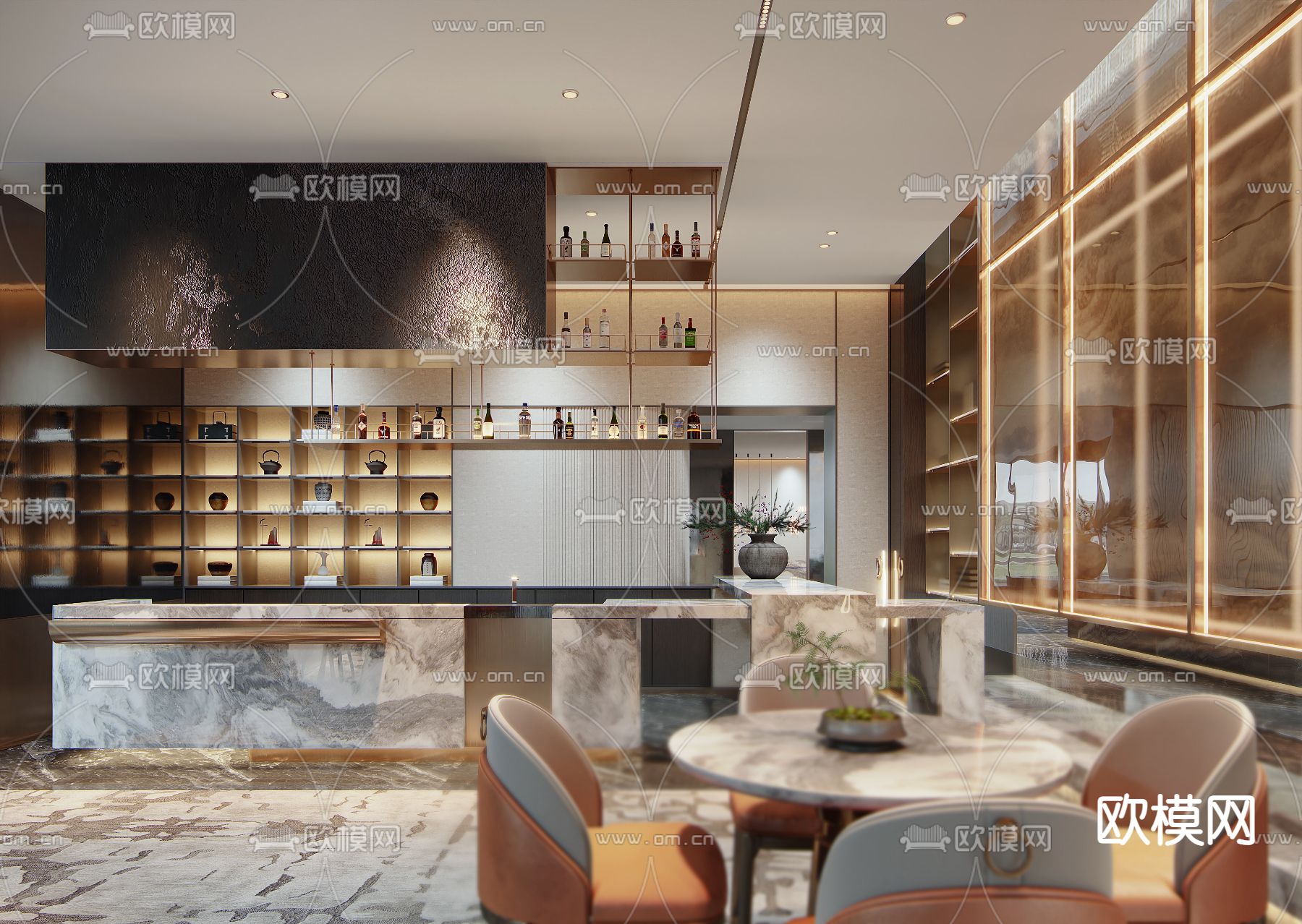 轻奢售楼处 售楼中心3d模型下载（渲染图8）