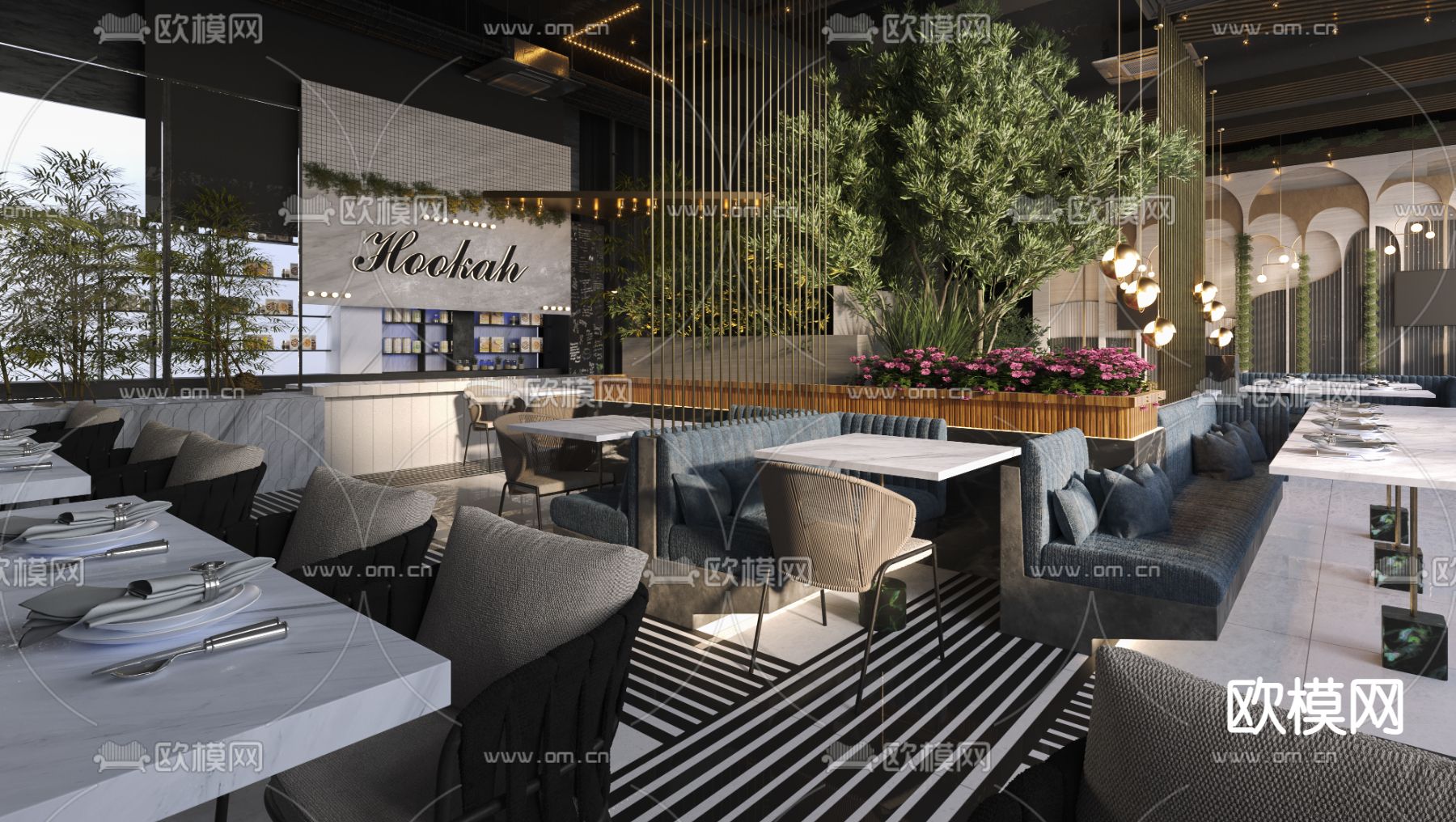 萨夫-霍卡餐厅su模型下载