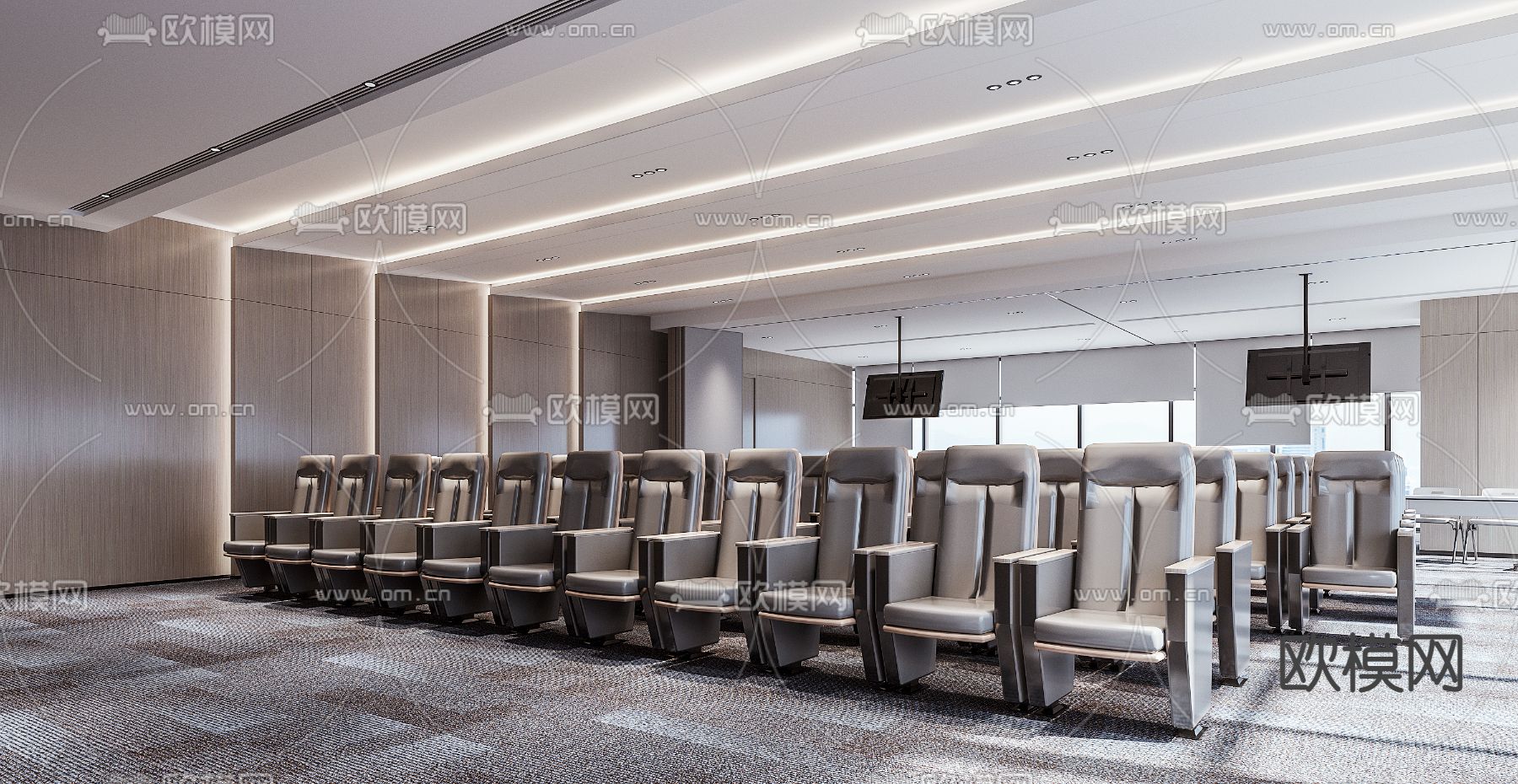 大会议室 报告厅3d模型下载（渲染图2）
