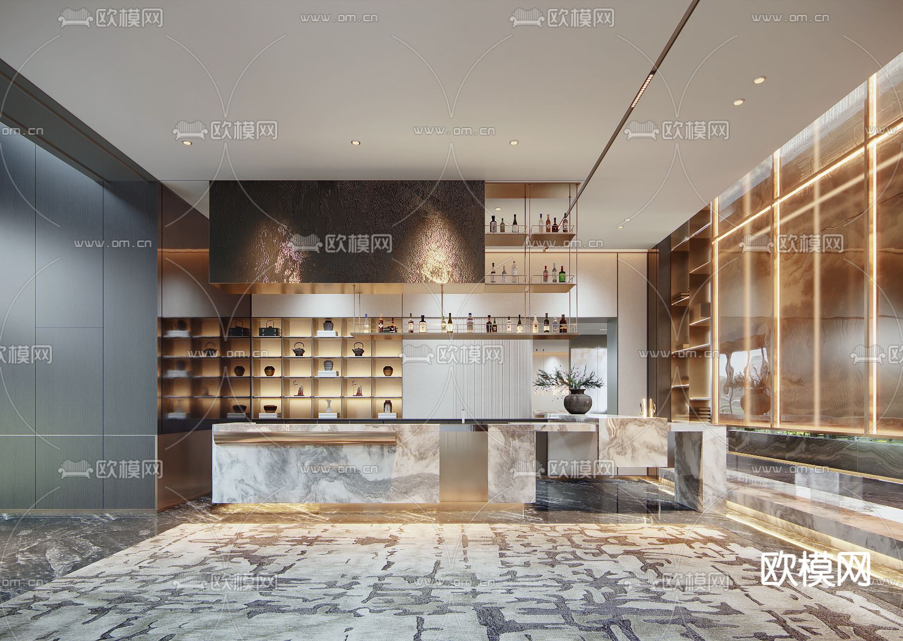 轻奢售楼处 售楼中心3d模型下载（渲染图5）