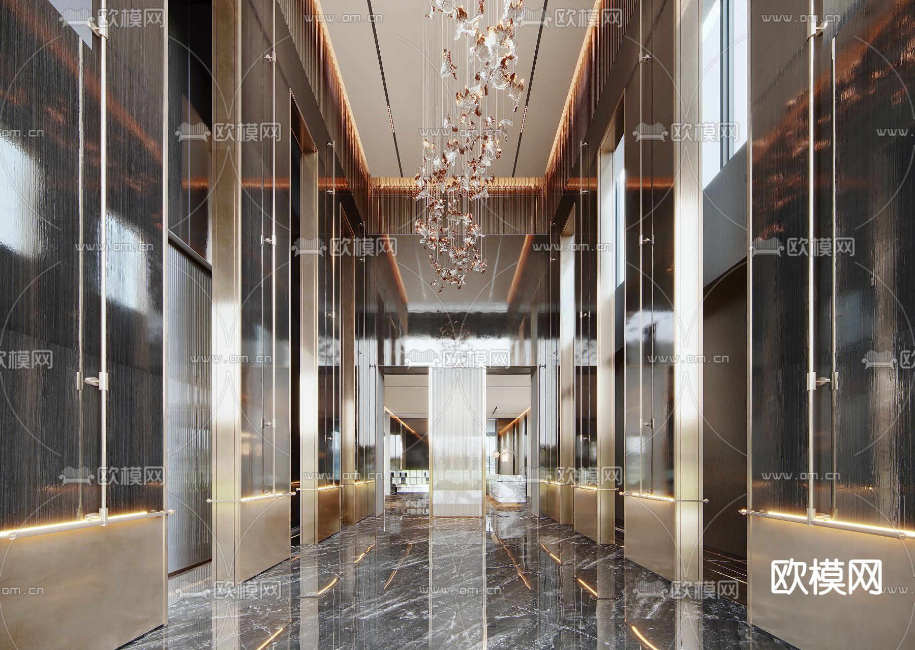 轻奢售楼处 售楼中心3d模型下载（渲染图4）