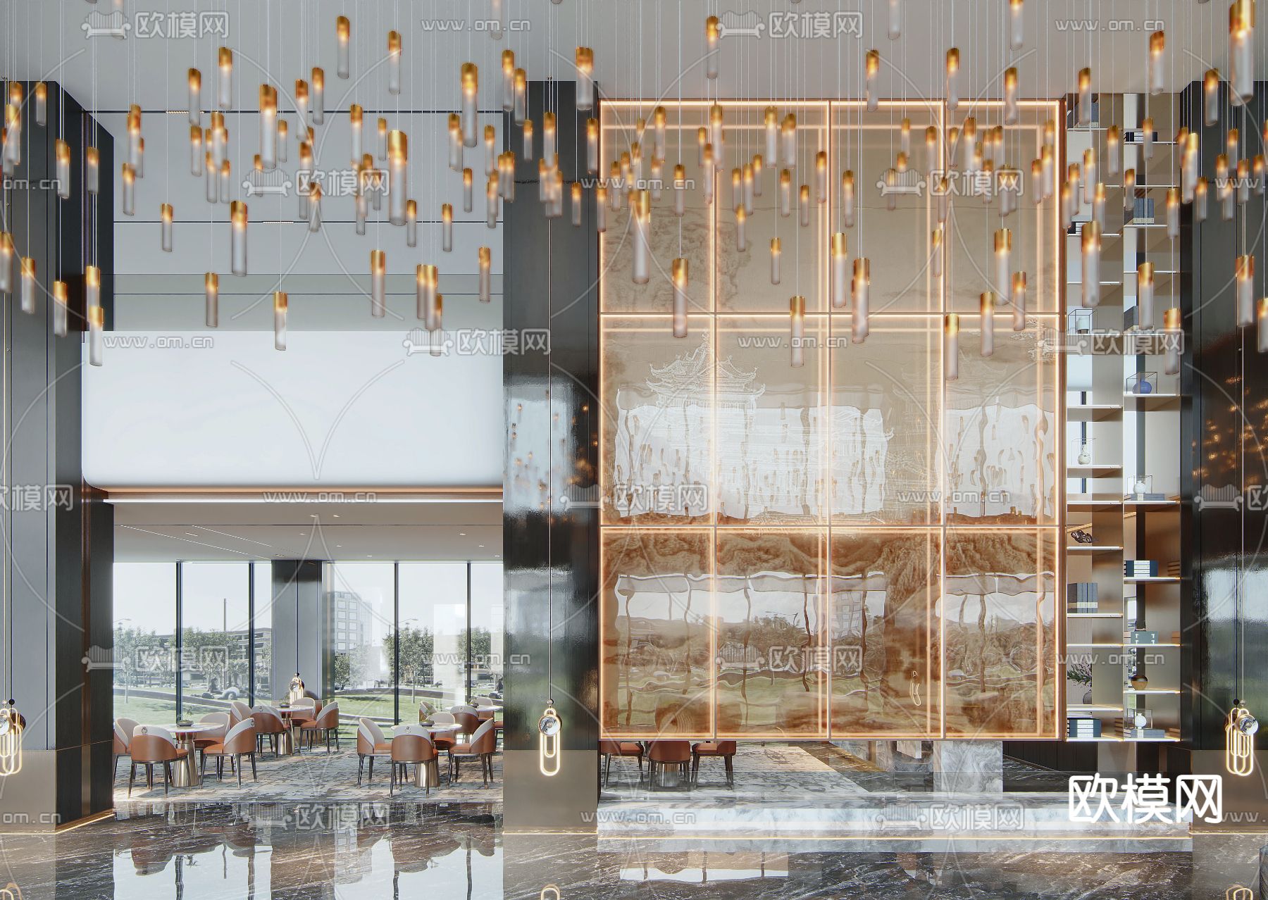 轻奢售楼处 售楼中心3d模型下载（渲染图6）