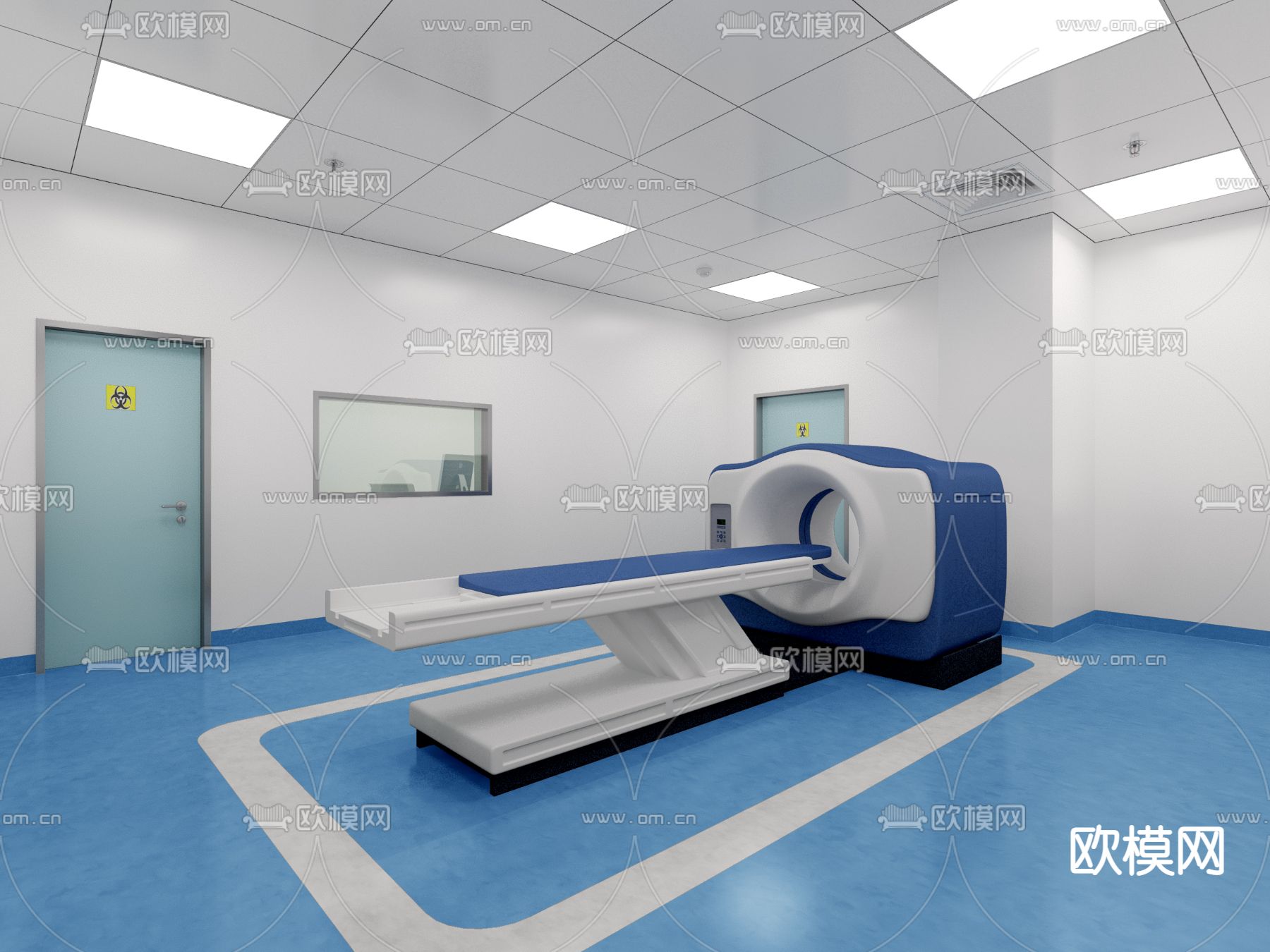 现代医院 诊疗室3d模型下载（渲染图2）
