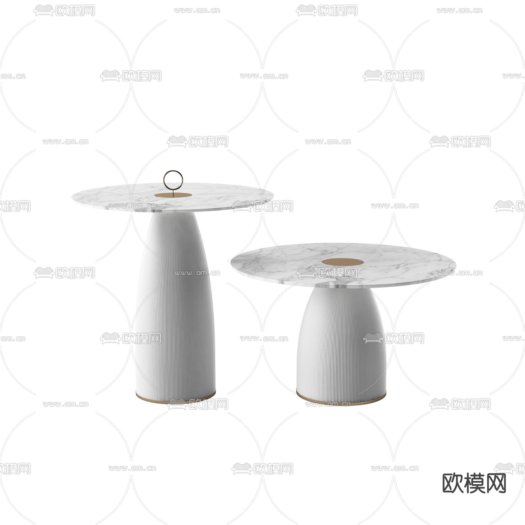 现代轻奢创意茶几免费3d模型下载