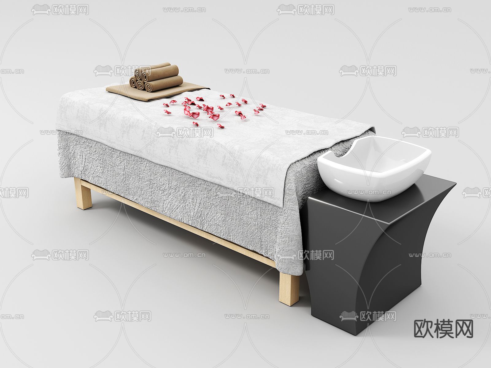 现代洗头床3d模型下载