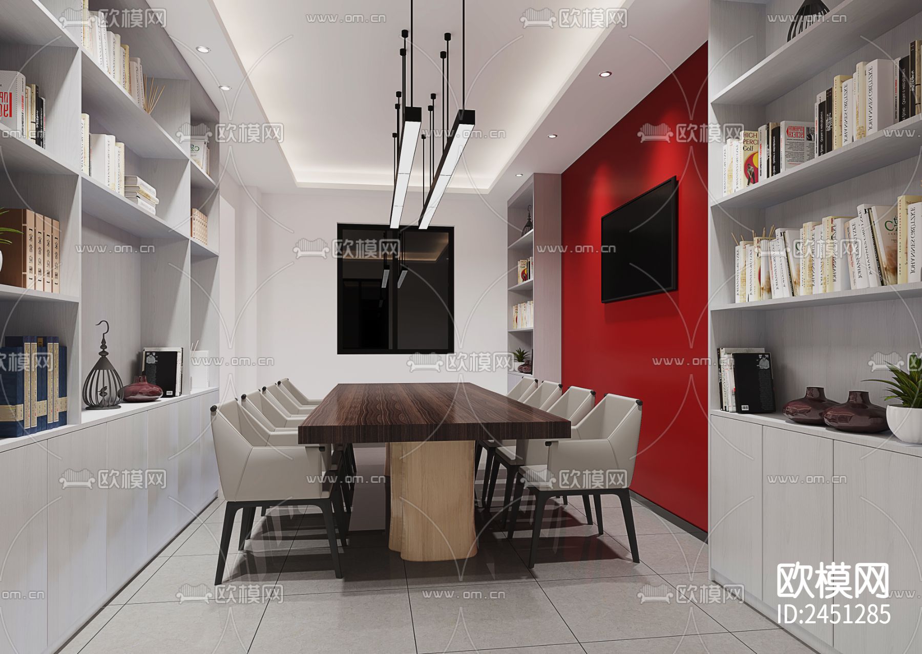 党政展厅CAD施工图下载（渲染图6）