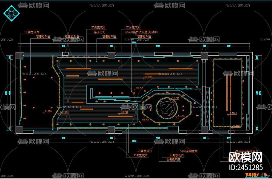 党政展厅CAD施工图下载（渲染图9）