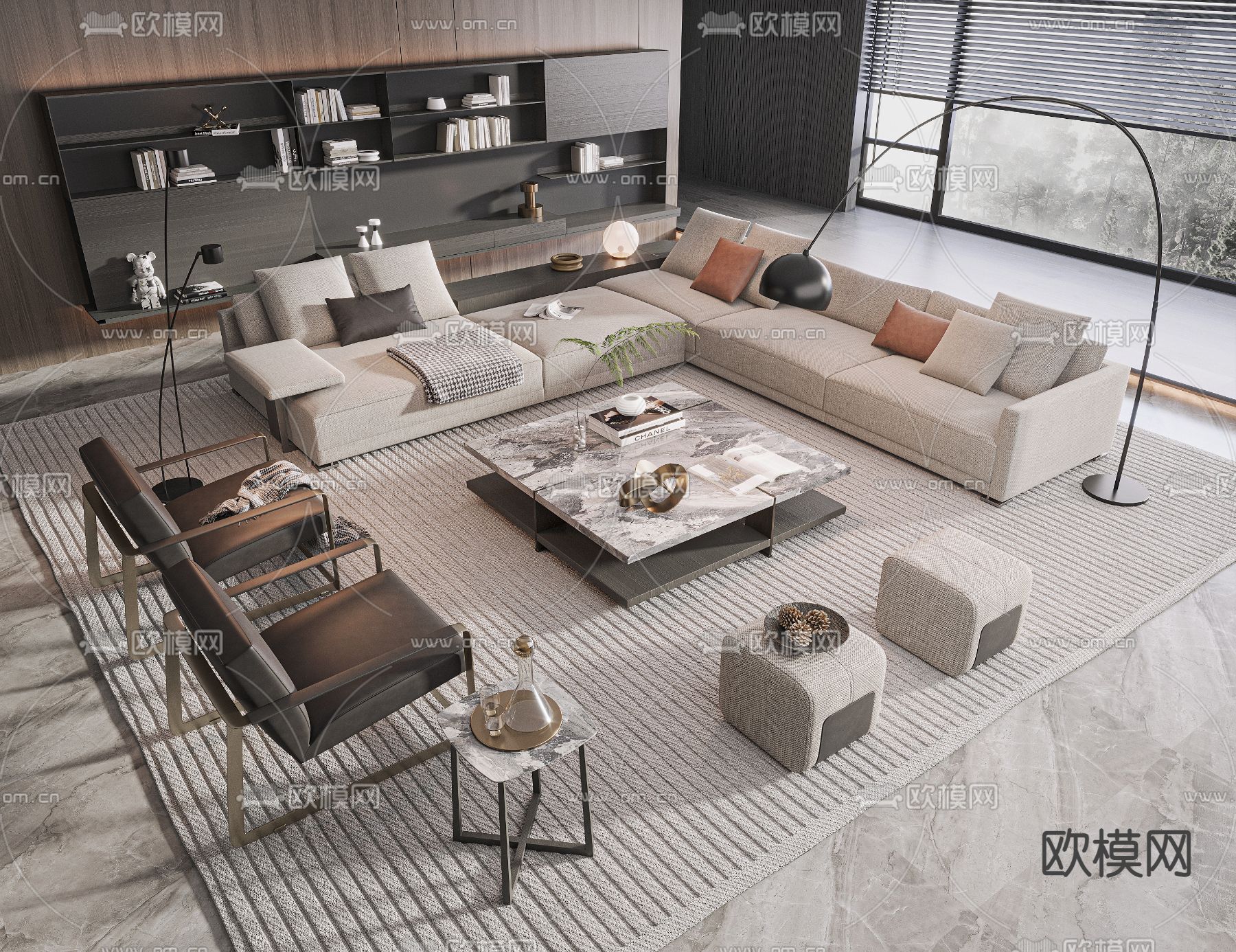 Poliform 组合沙发3d模型下载