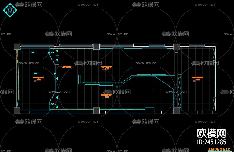 党政展厅CAD施工图下载（渲染图8）