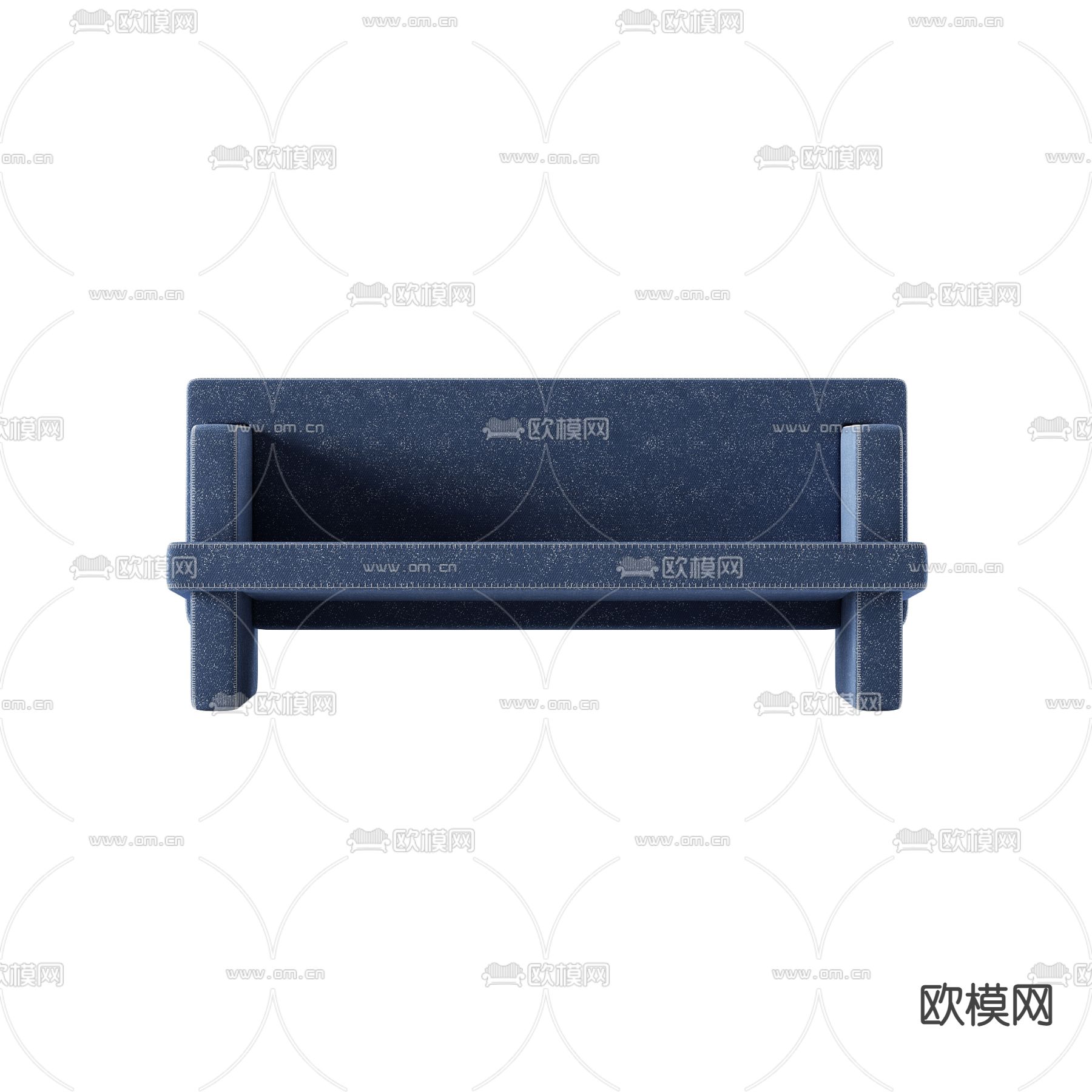 现代极简布艺双人沙发免费3d模型下载