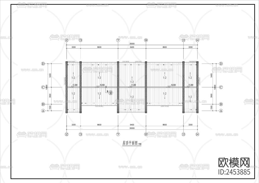 徽式建筑CAD施工圖下載(渲染圖5)