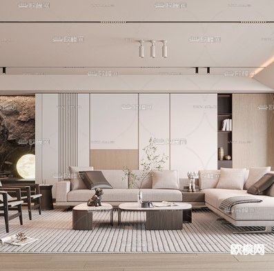 Poliform 复式客厅3d模型下载（渲染图2）