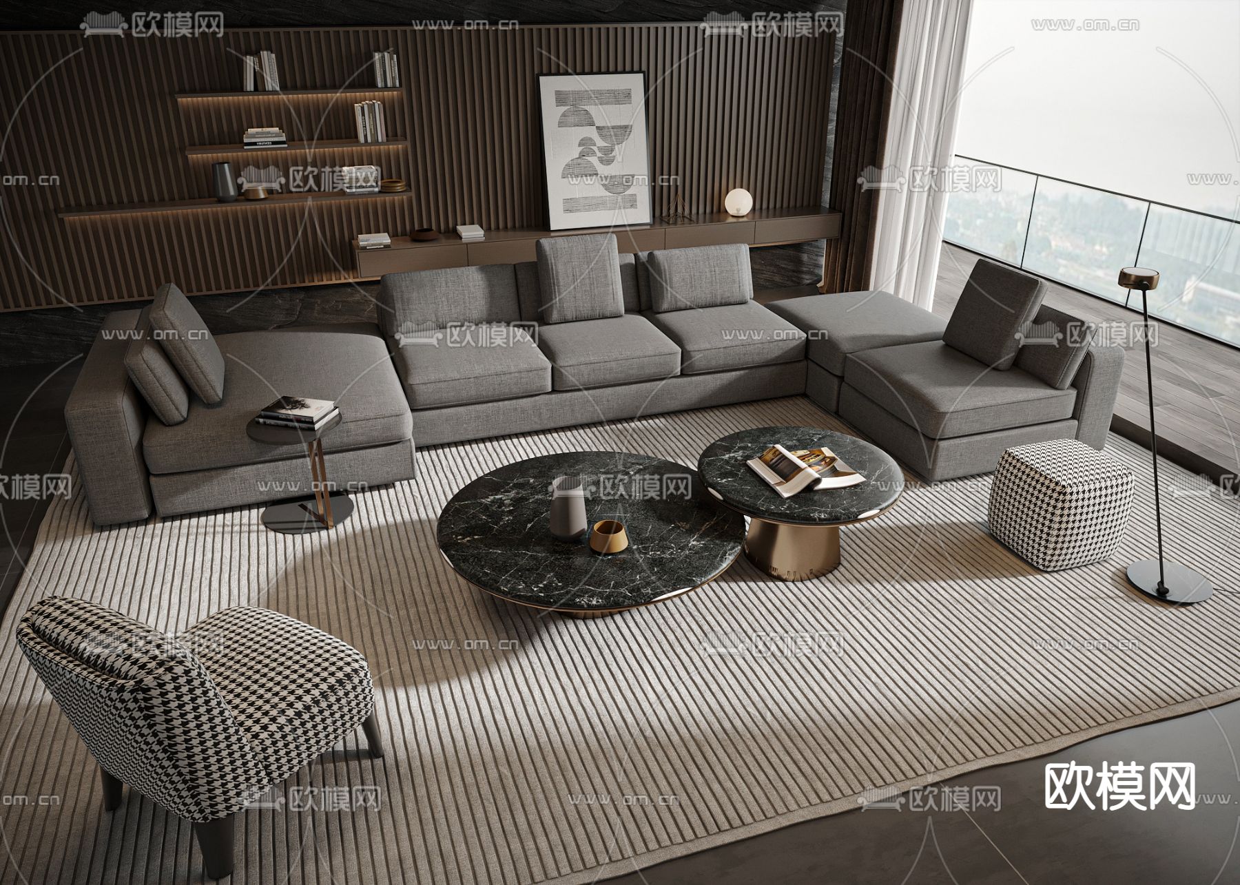 Meridiani 组合沙发3d模型下载