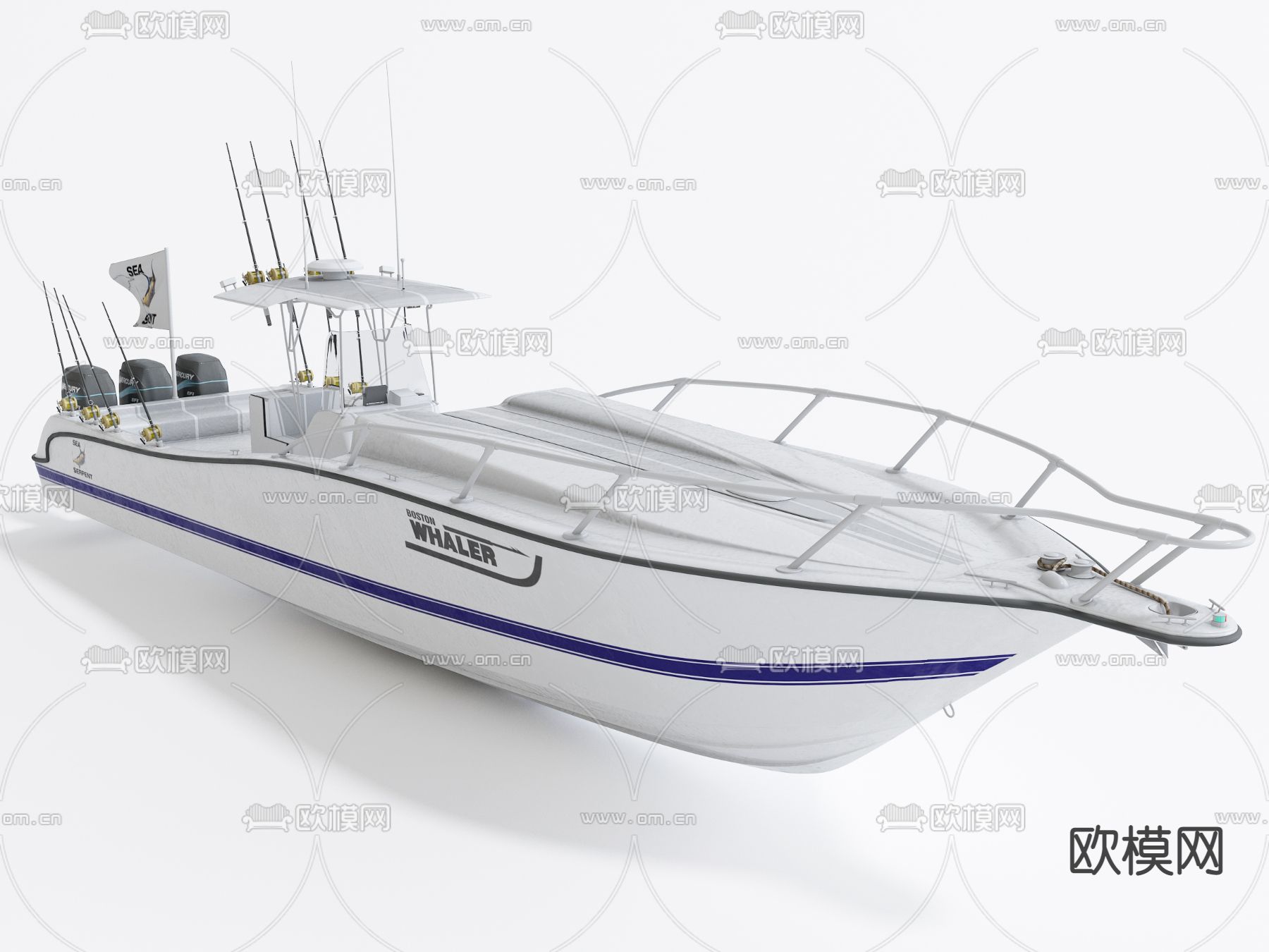 游艇 快艇 船 观光船3d模型下载