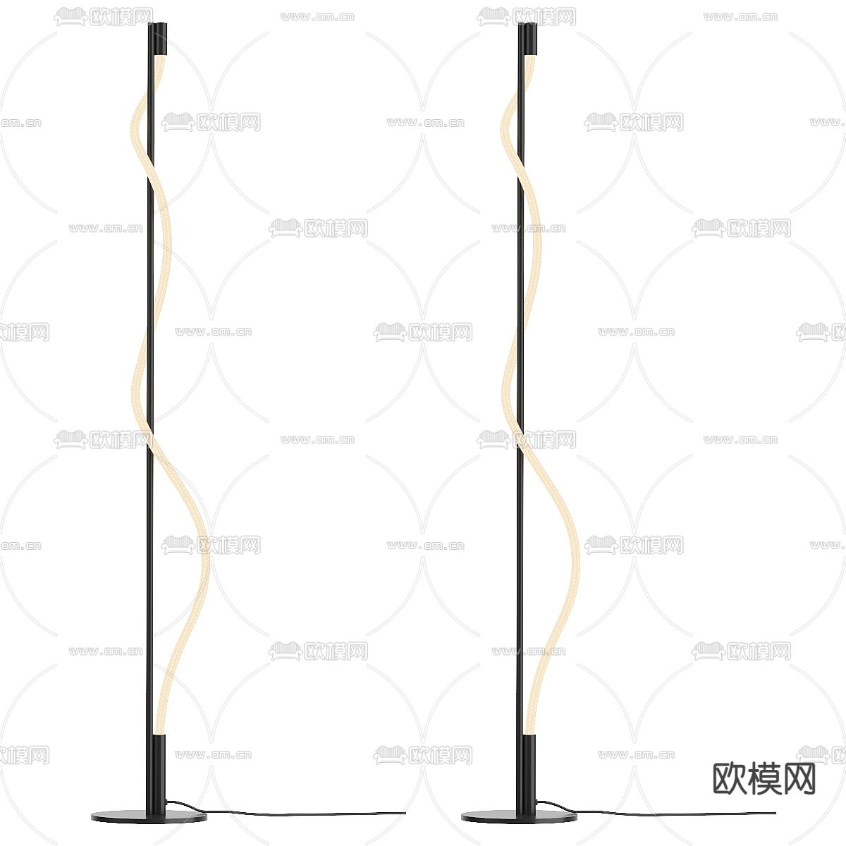 现代落地灯3d模型下载