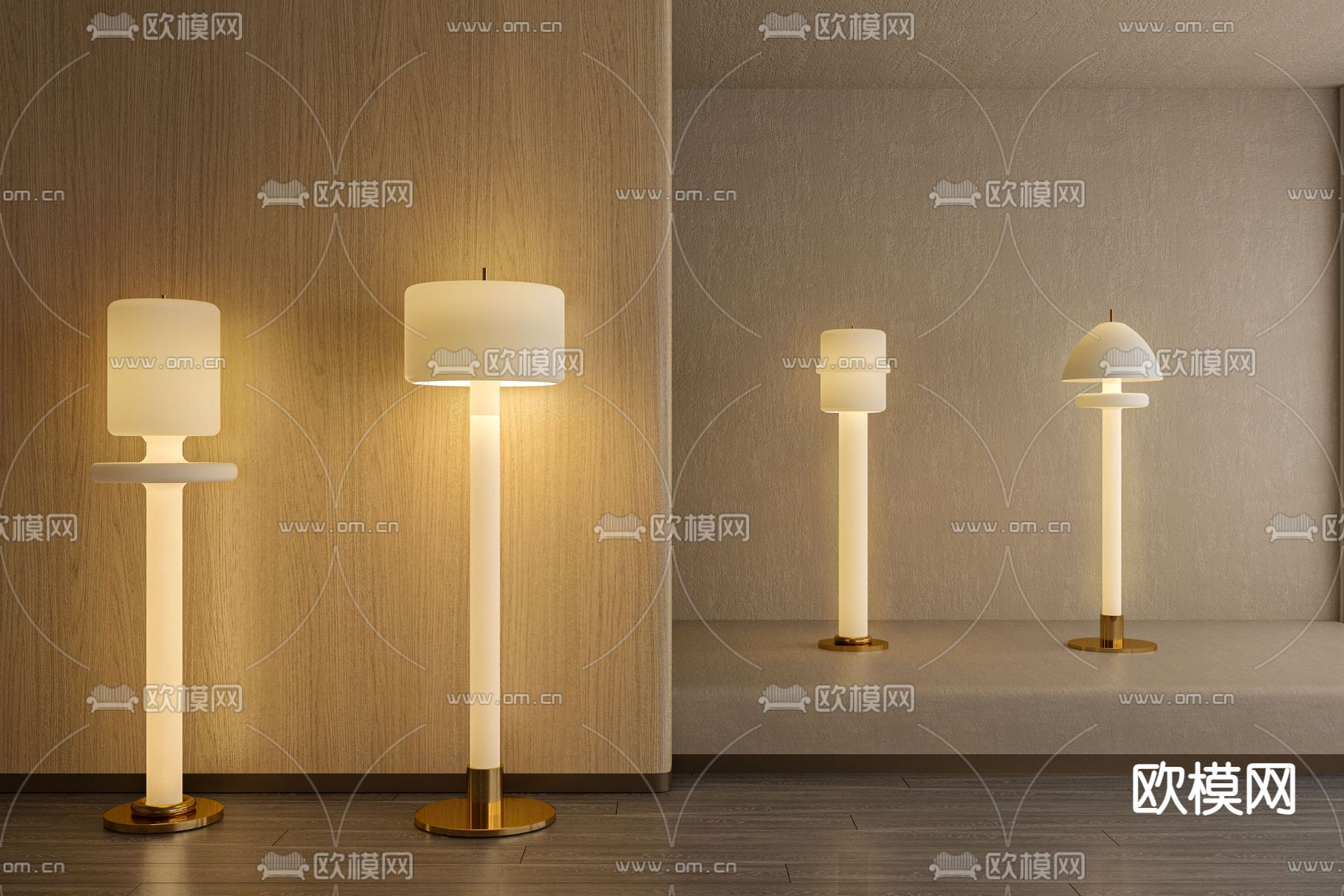 现代落地灯3d模型下载_ID12277949_3dmax免费模型-欧模网