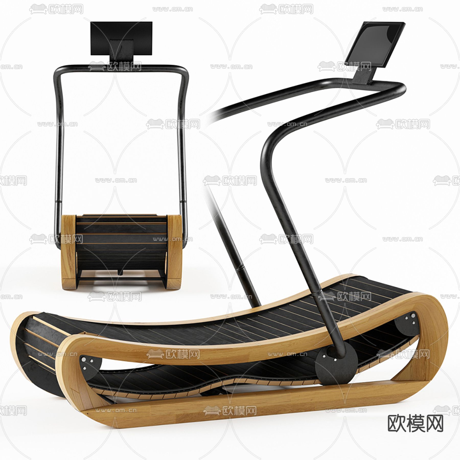 跑步机 健身器材3d模型下载