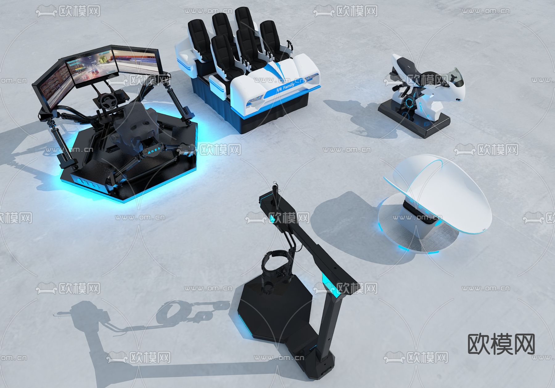 VR游戏体验器材3d模型下载