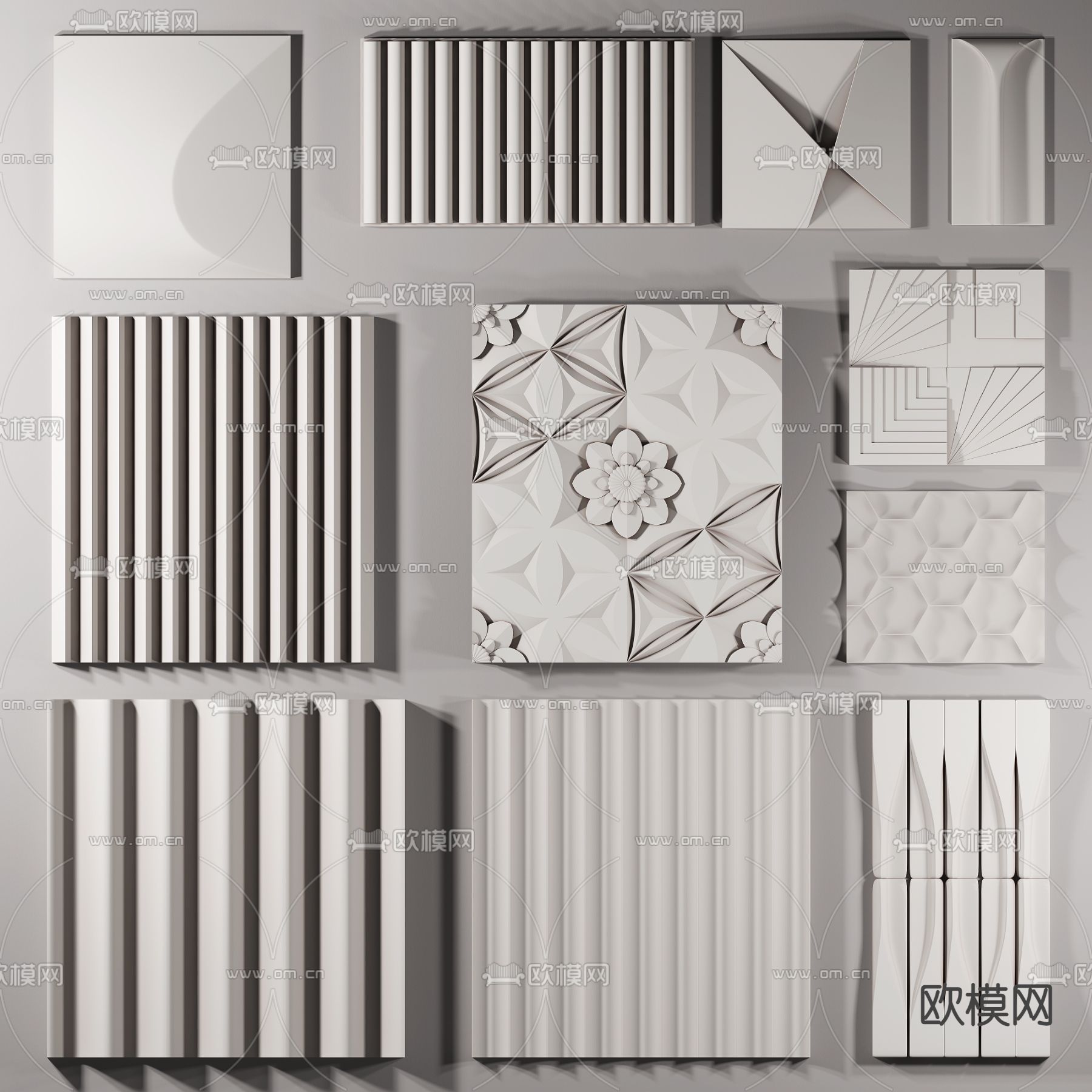 造型板 装饰板 护墙板3d模型下载