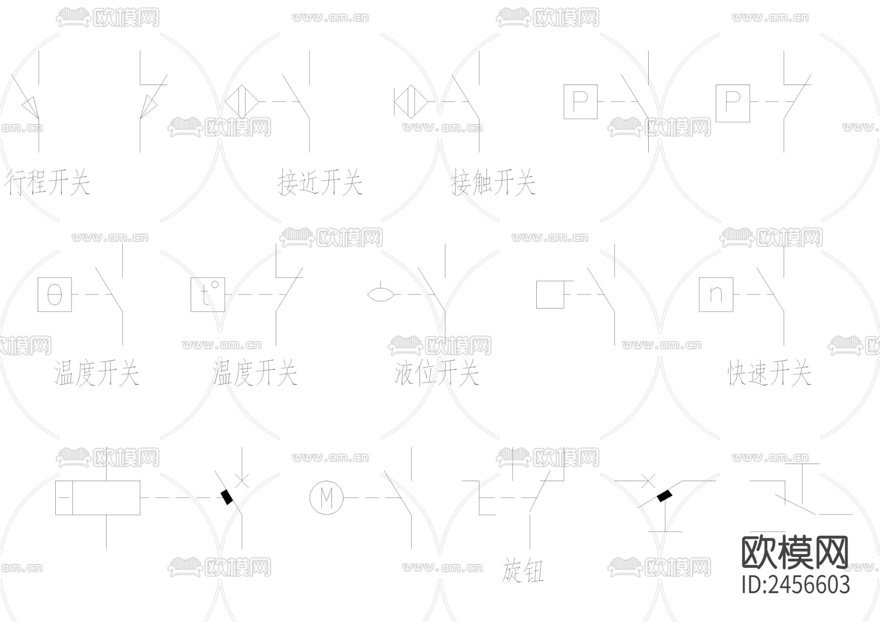 常用电气制图标准cad图库下载（渲染图3）