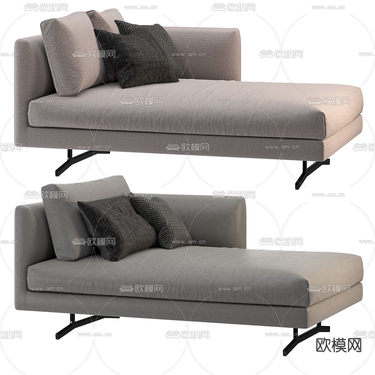 现代贵妃榻su模型