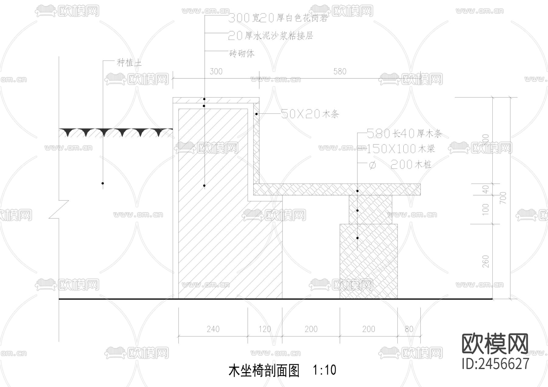 木坐椅带亭cad详图下载（渲染图5）