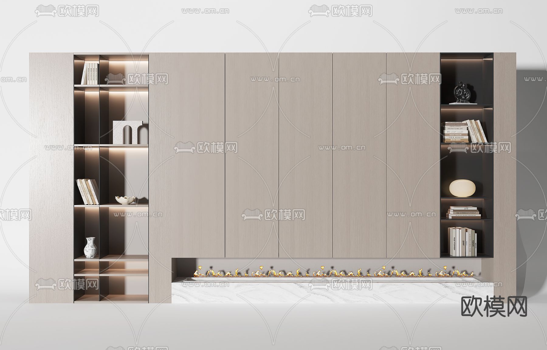 现代装饰柜3d模型下载