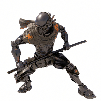  赛博机器刀客 手办su模型 