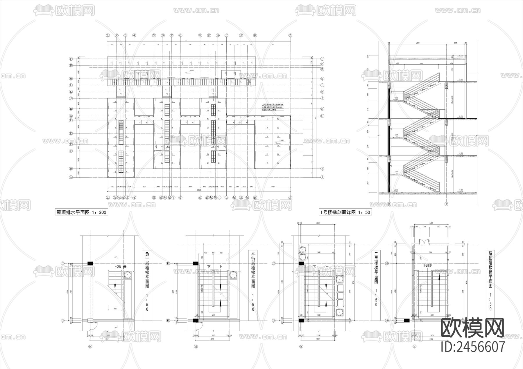 大学生学术研习中心CAD施工图下载（渲染图2）