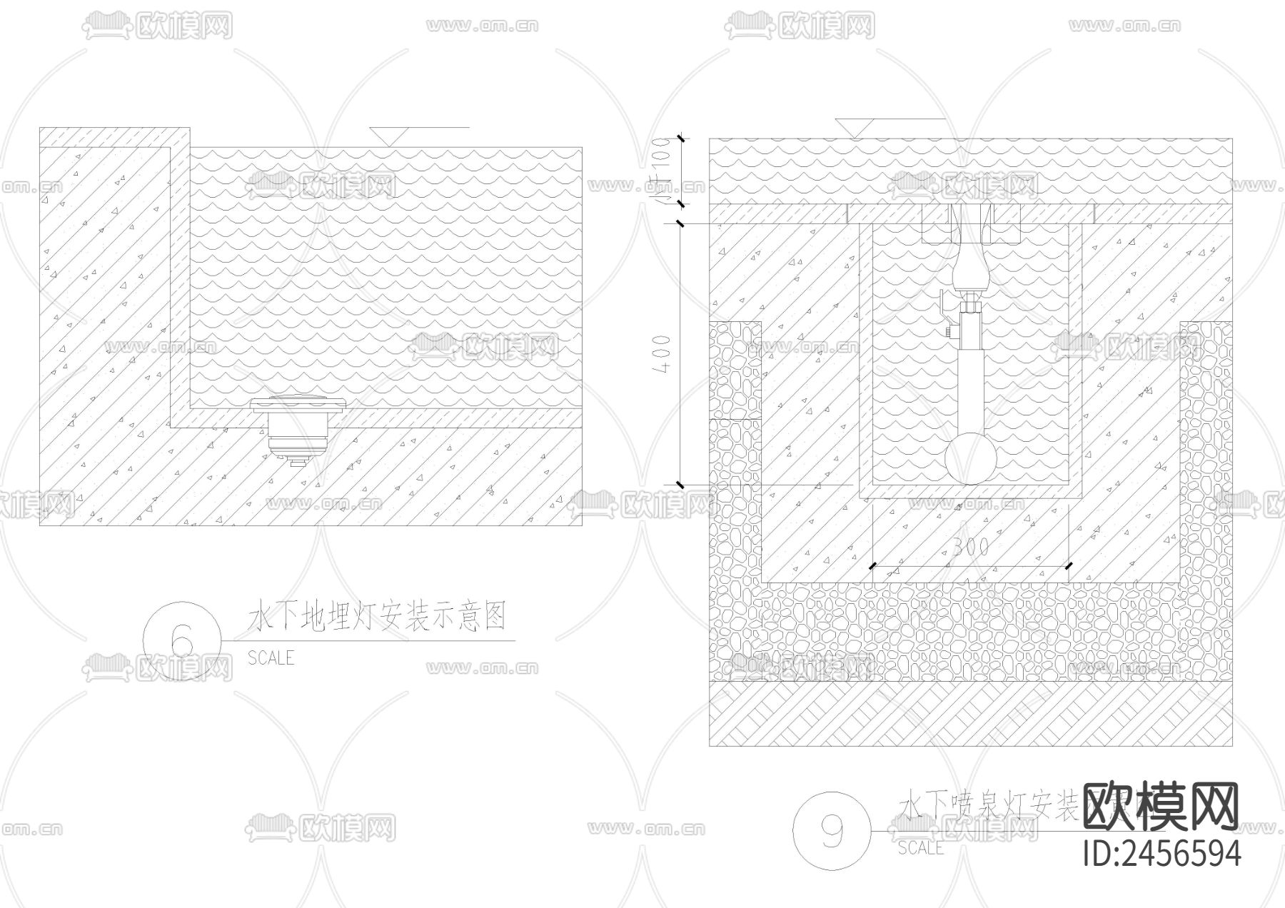 灯具安装做法cad详图下载（渲染图2）