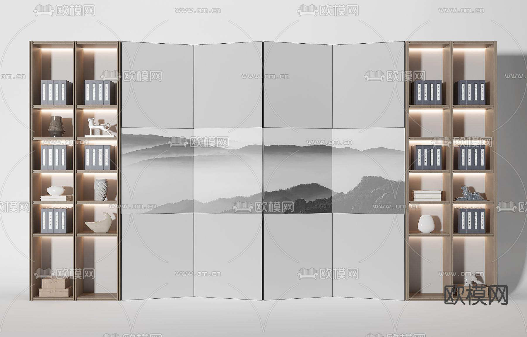 新中式置物柜 储物柜3d模型下载