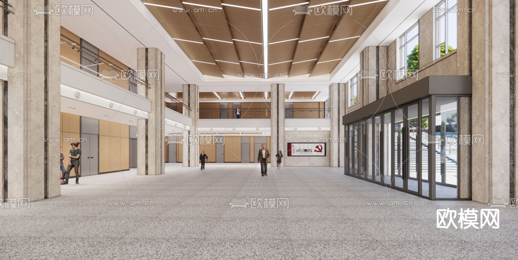 学校 教学大厅su模型