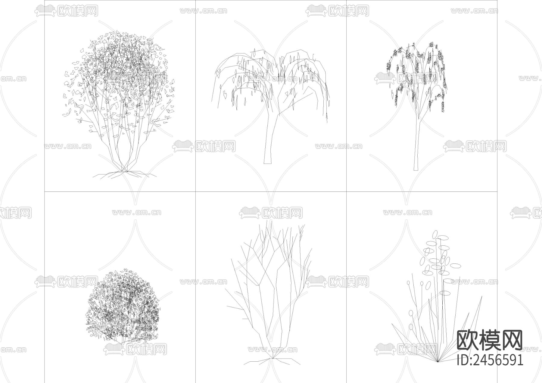 树cad立面图库下载（渲染图3）