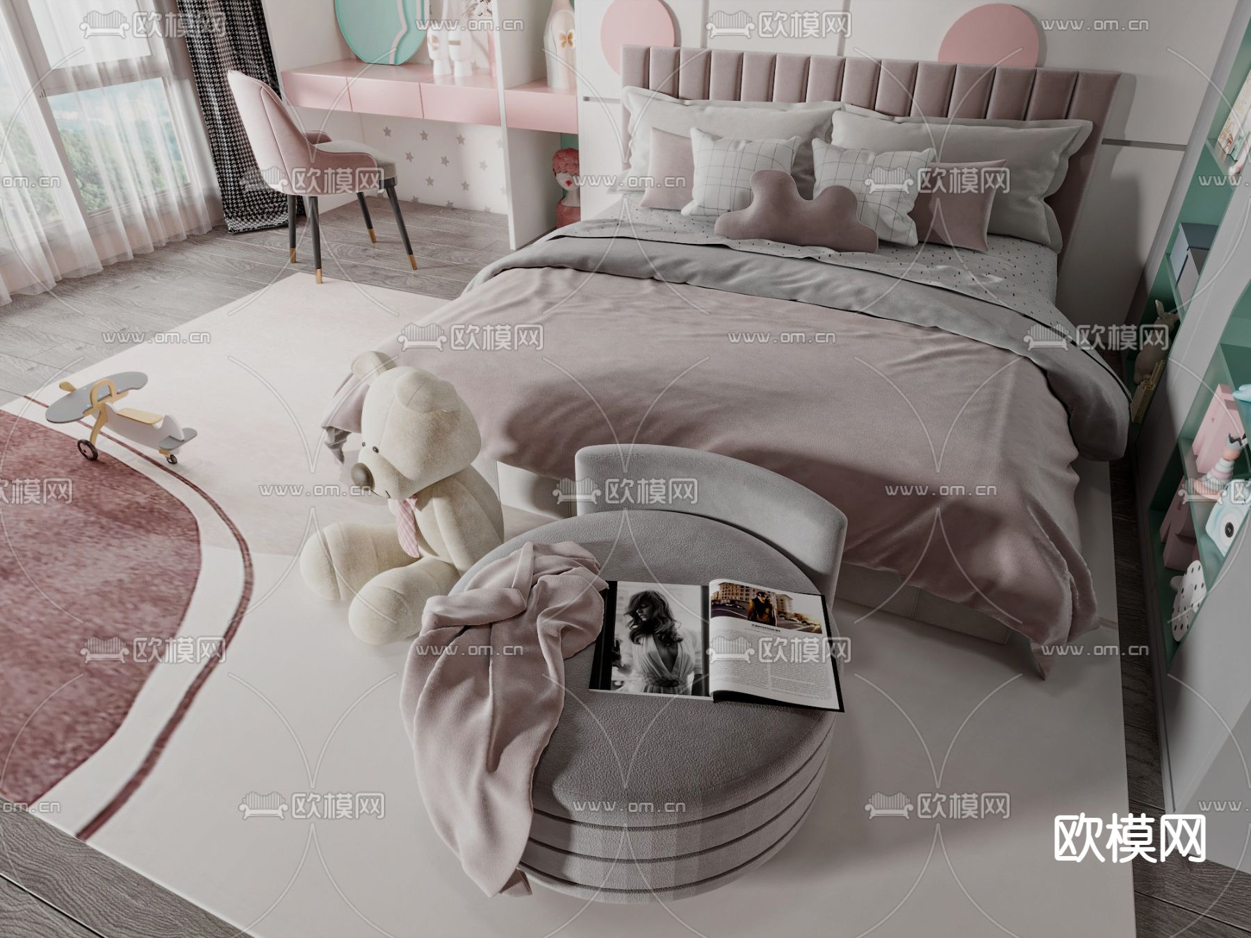 儿童床 小孩床3d模型下载