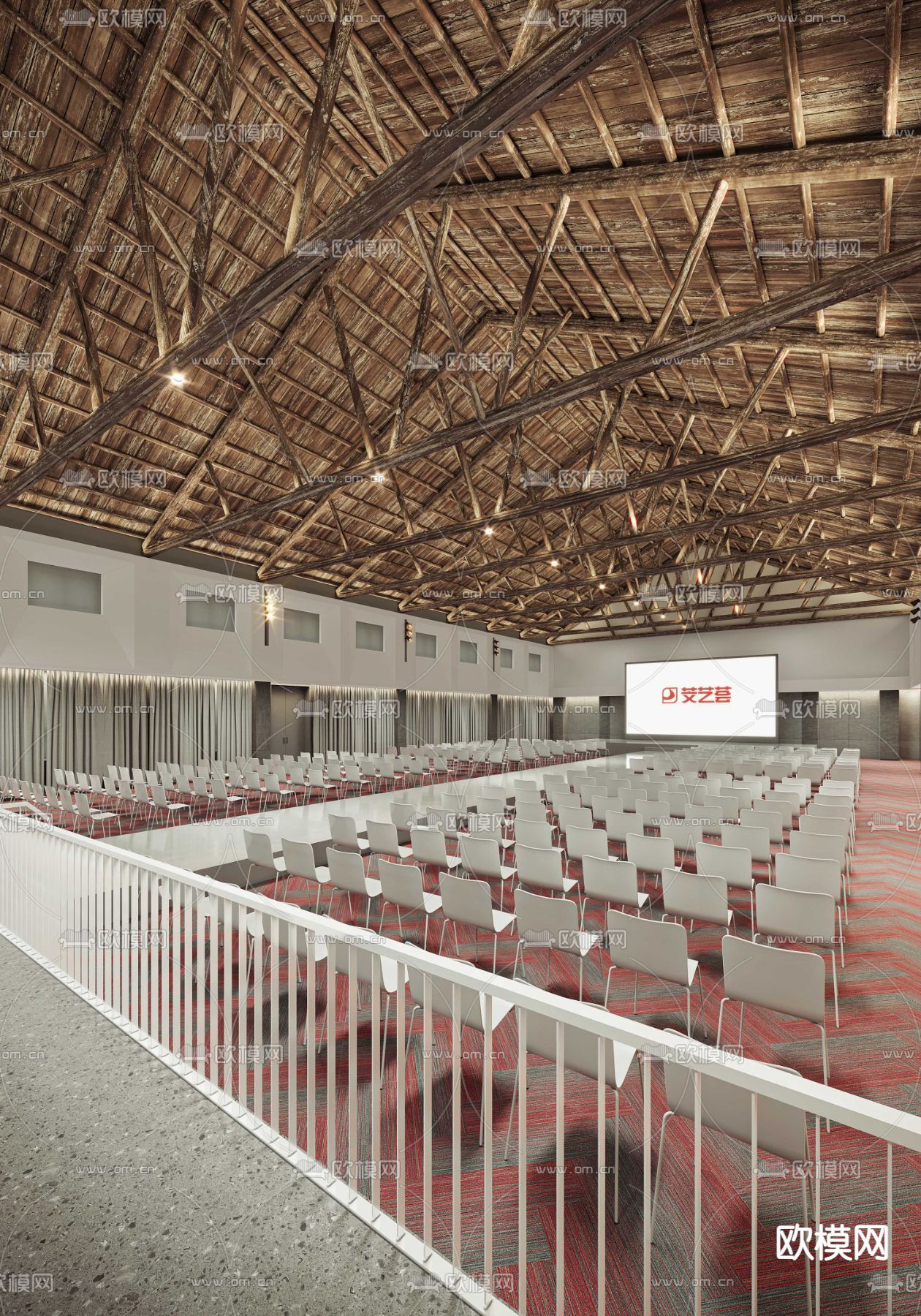 自然风会议中心3d模型下载（渲染图3）