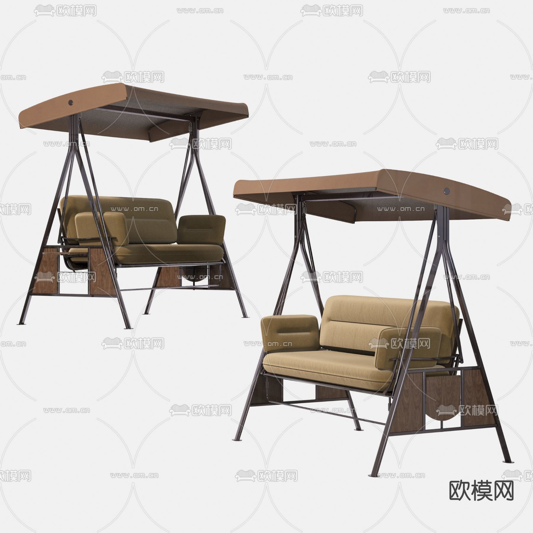 户外吊椅 秋千椅su模型下载