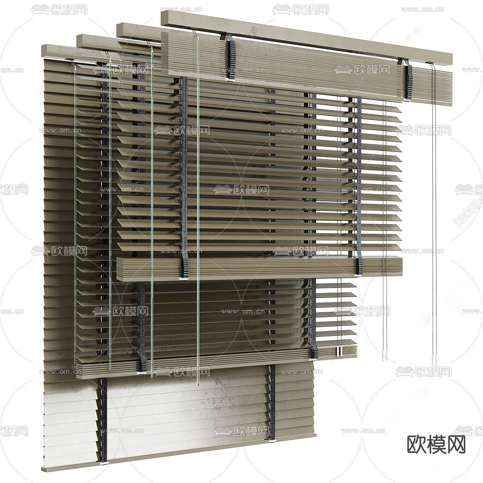 现代百叶帘su模型下载_ID12283310_sketchup模型下载-欧模网
