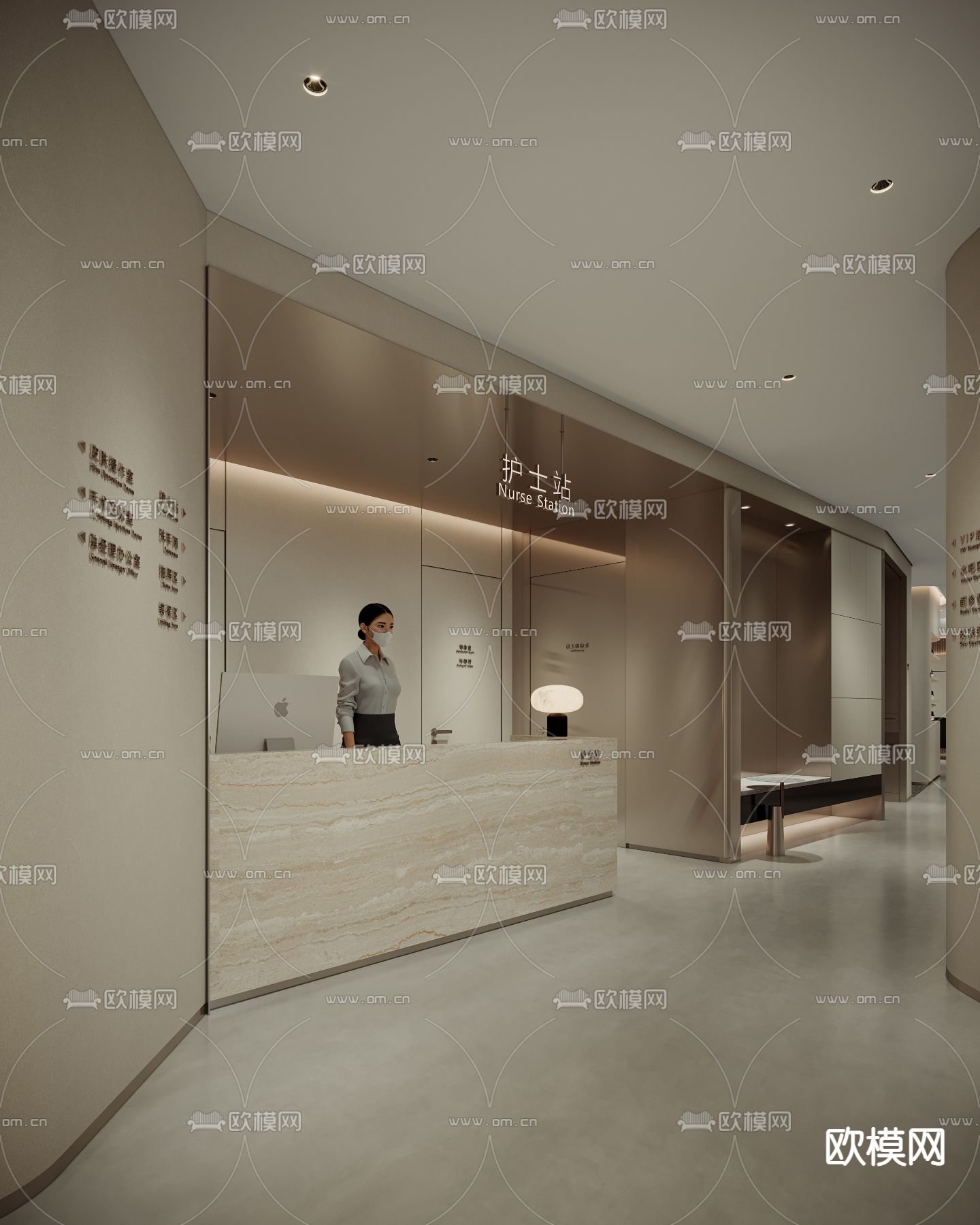 侘寂医疗美容中心3d模型下载（渲染图5）