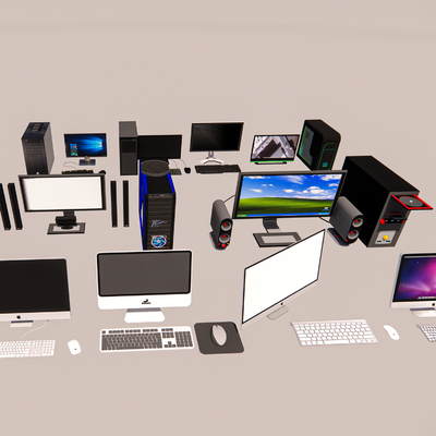  台式电脑su模型 